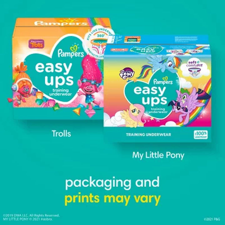 Pampers Easy Ups Training Pants Underwear Sizes: 2T-6T