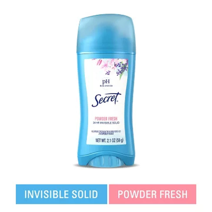 Secret Invisible Solid Antiperspirant and Deodorant, Powder Fresh, 2.1 Oz., 5 Pk.