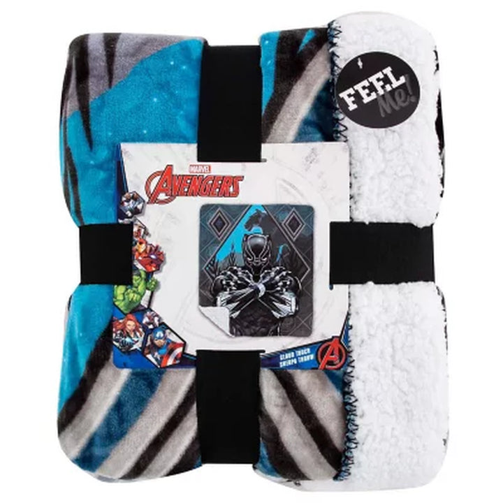 Black Panther "I'M Home" Cloud Sherpa Throw Blanket, 50" X 60"