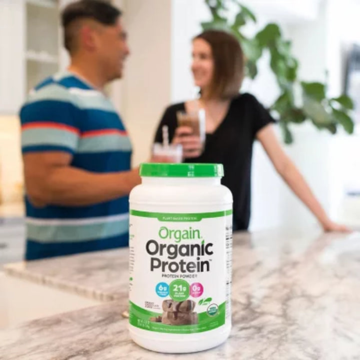 Orgain Organic 21G Plant-Based Protein Powder, Creamy Chocolate Fudge 2.74 Lbs.