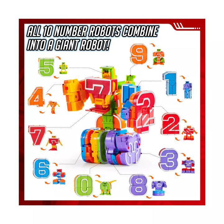 Syncfun 10Pcs Number Bots Toys, Number Block, Action Figure Learning Toys, Number Robots Toys, Educational Toy for Kids Boys Girls