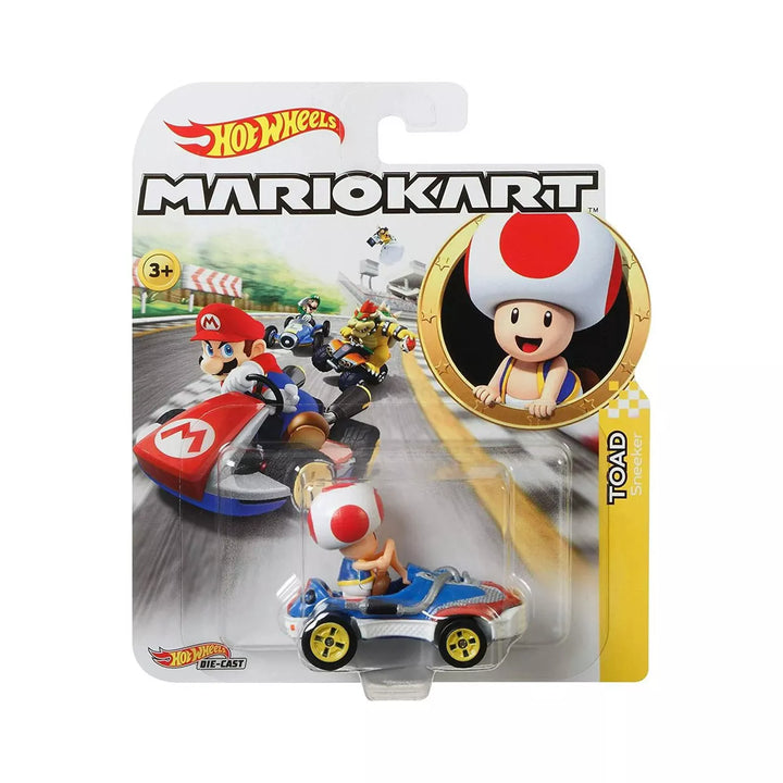 Hot Wheels Mario Kart 1:64 Scale Toad with Sneeker Vehicle Collectible Vehicle