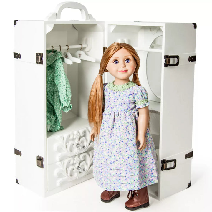 The Queen'S Treasures 18 Inch Doll Furniture,Clothes Storage Trunk Case