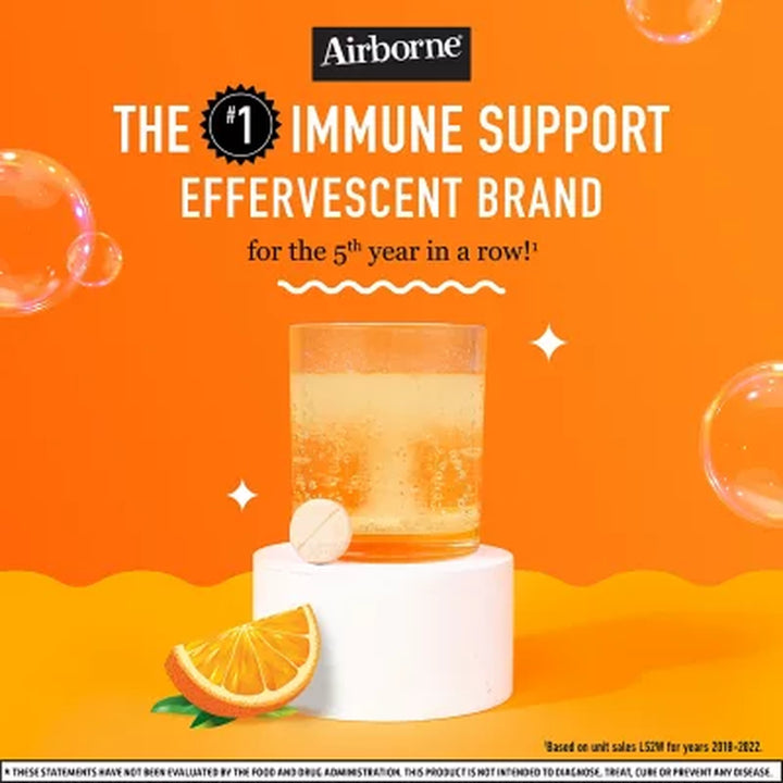 Airborne Immune Support Effervescent Tablets, Sugar-Free Zesty Orange 36 Ct.