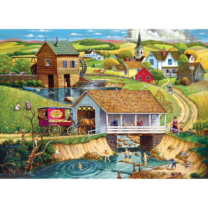 Masterpieces Inc Hometown Gallery Last Swim of Summer 1000 Piece Jigsaw Puzzle