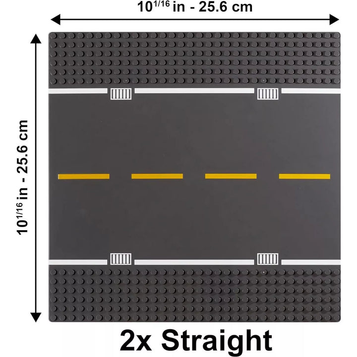 Apostrophe Games Road Building Block Baseplates - 6Pcs
