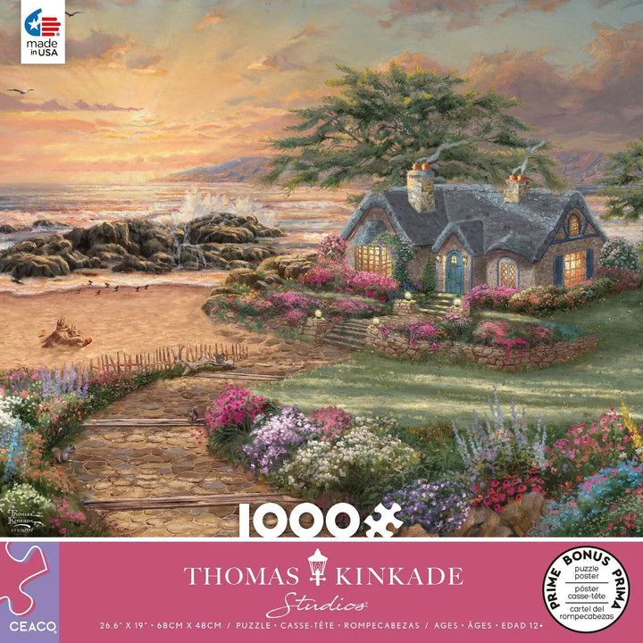 Ceaco Thomas Kinkade: Seaside Cottage Jigsaw Puzzle - 1000Pc