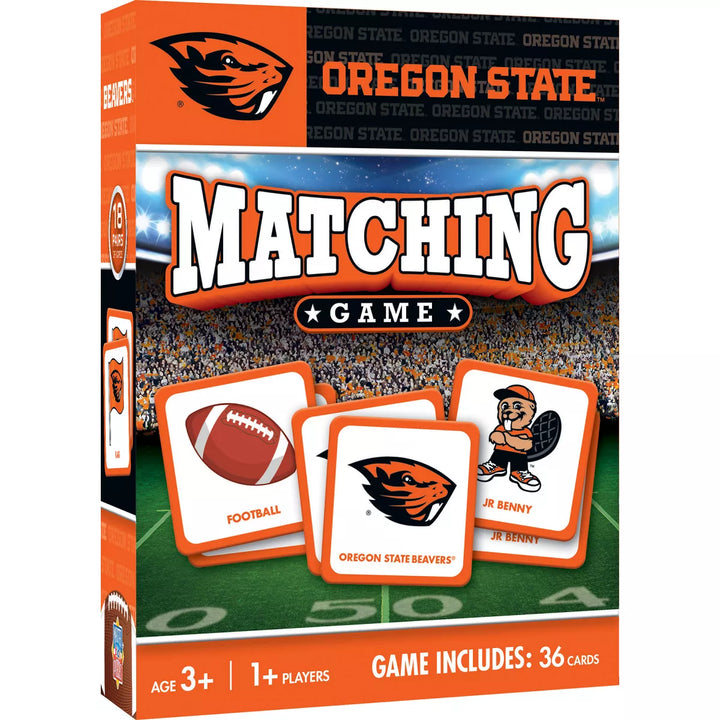 Masterpieces Officially Licensed NCAA Oregon State Beavers Matching Game for Kids and Families.