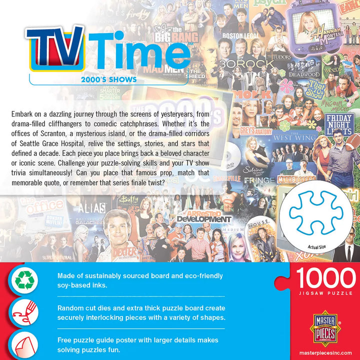 Masterpieces TV Time - 2000'S Shows 1000 Piece Jigsaw Puzzle.