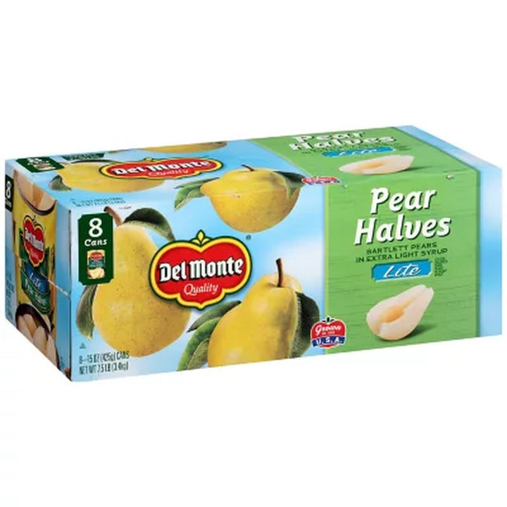 Del Monte Lite Pear Halves, 15 Oz., 8 Pk.