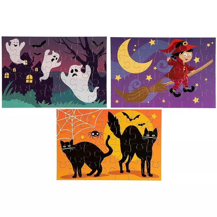 Blue Panda 36 Sheets Halloween Puzzles, 28-Piece Jigsaw Puzzle for Family Spooky Party Favor Toy Gifts, 5.5 X 8 In, 6 Designs