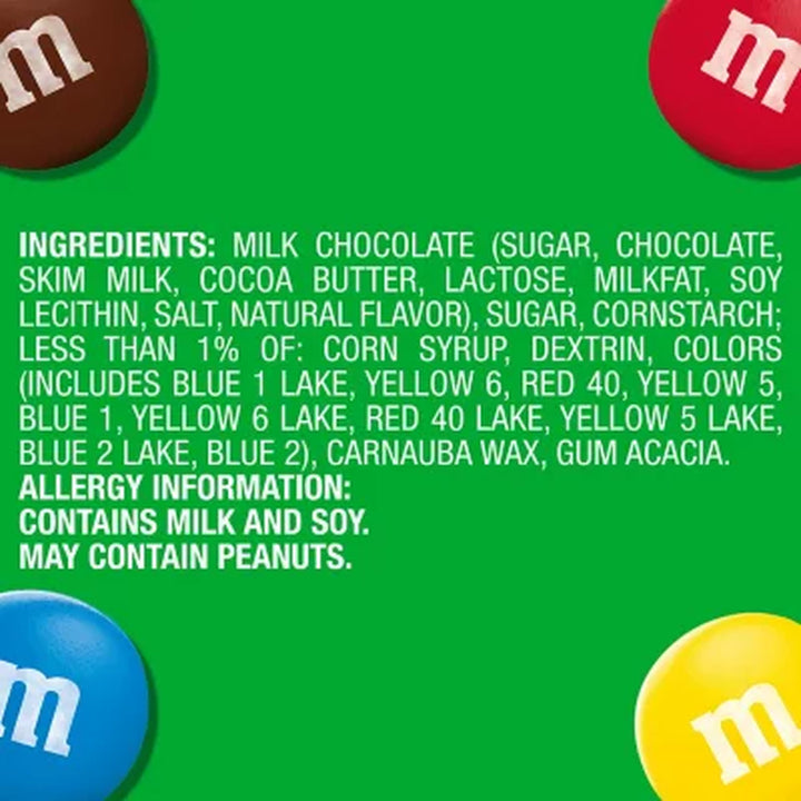 M&M'S Milk Chocolate Candy, Full Size, 1.69 Oz., 48 Pk.