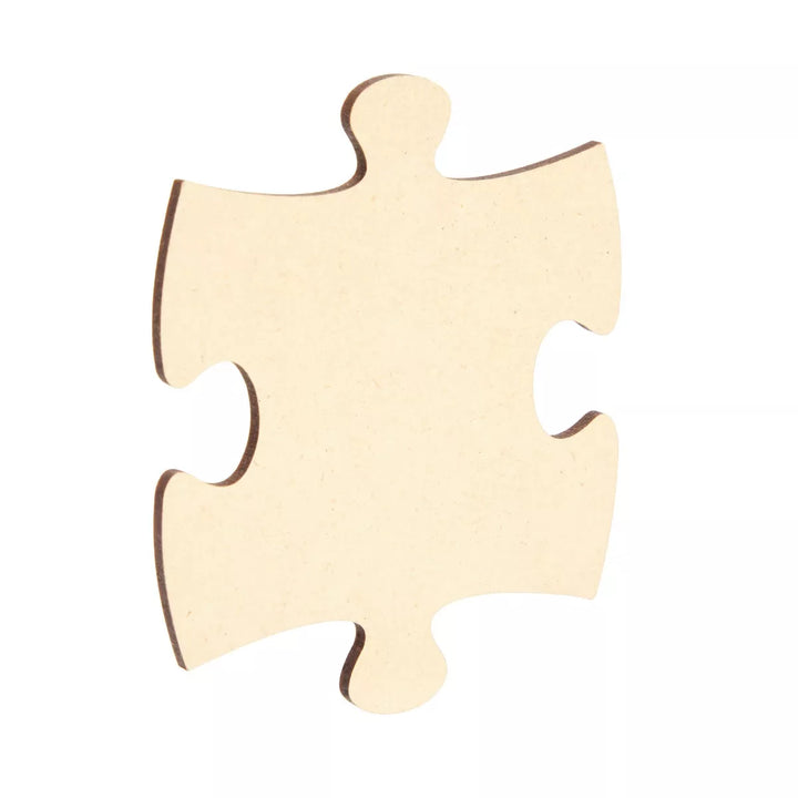 Bright Creations 50 Blank Wooden Puzzle Pieces for Crafts, DIY Art Projects, 3X3.5" Unfinished Freeform Jigsaw Wood Puzzle to Draw On