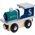 Masterpieces Officially Licensed MLB Seattle Mariners Wooden Toy Train Engine for Kids.