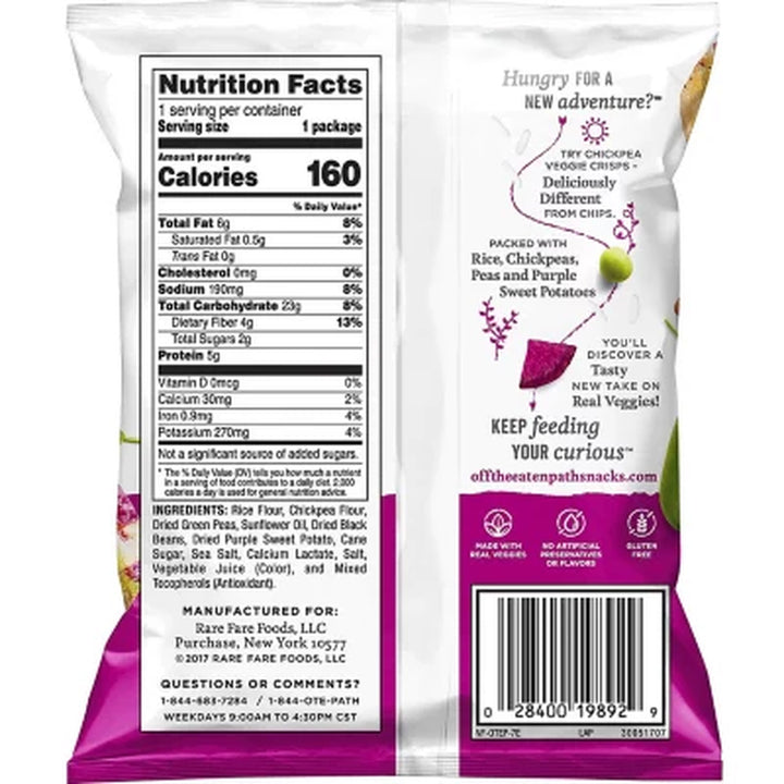 Off the Eaten Path Veggie Crisps Mix Flavor Variety Pack 1.25 Oz., 26 Ct.