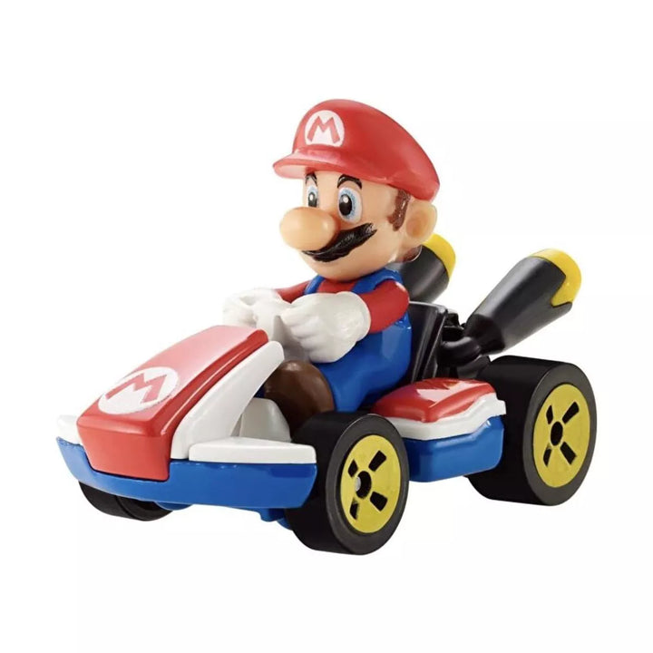 Hot Wheels Mario Kart 1:64 Scale Mario with Standard Kart Collectible Vehicle