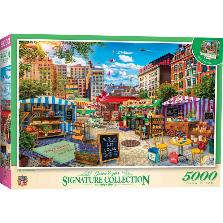 Masterpieces 5000 Piece Puzzle - Buy Local Honey - Flawed.