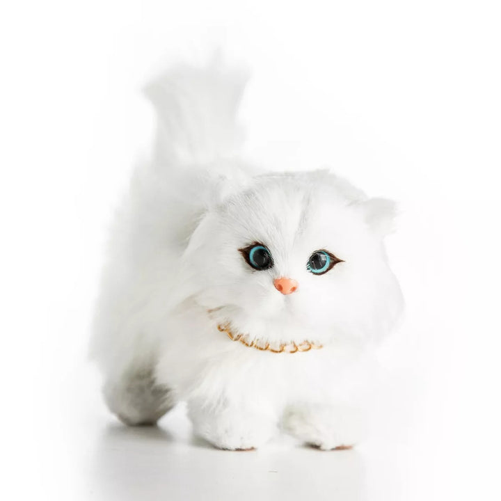 The Queen'S Treasures White Long Hair Kitty Cat Pet for 18 Inch Dolls