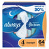 Always Infinity Flexfoam Overnight Pads with Wings, Unscented - Size 4, 64 Ct.