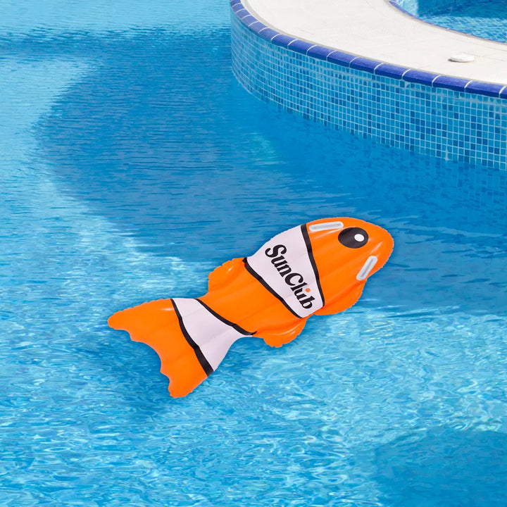 Pool Central Inflatable Clown Fish Swimming Kickboard - 39" - Orange and White