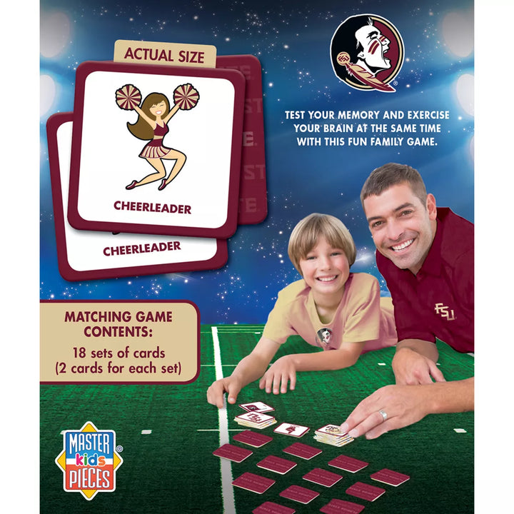 Masterpieces Officially Licensed NCAA Florida State Seminoles Matching Game for Kids and Families.