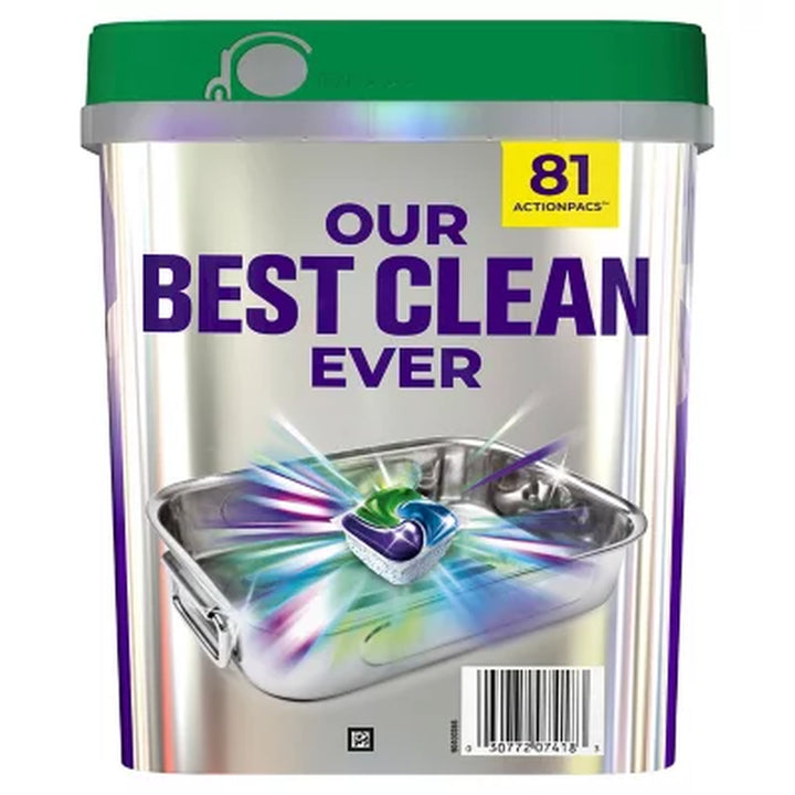 Cascade Platinum plus Actionpacs Dishwasher Detergent Pacs, Fresh Scent, 81 Ct.