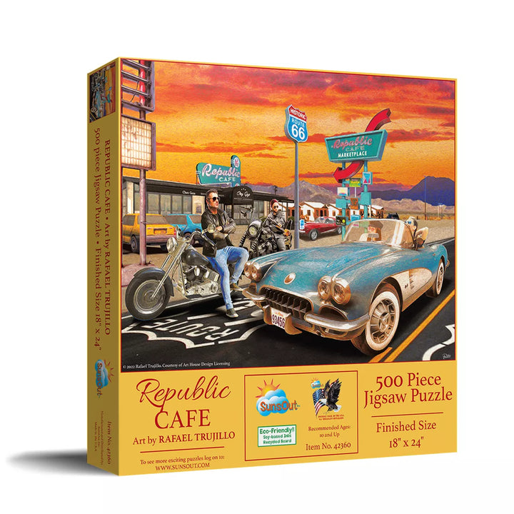 Sunsout Republic Cafe 500 Pc Jigsaw Puzzle 42360