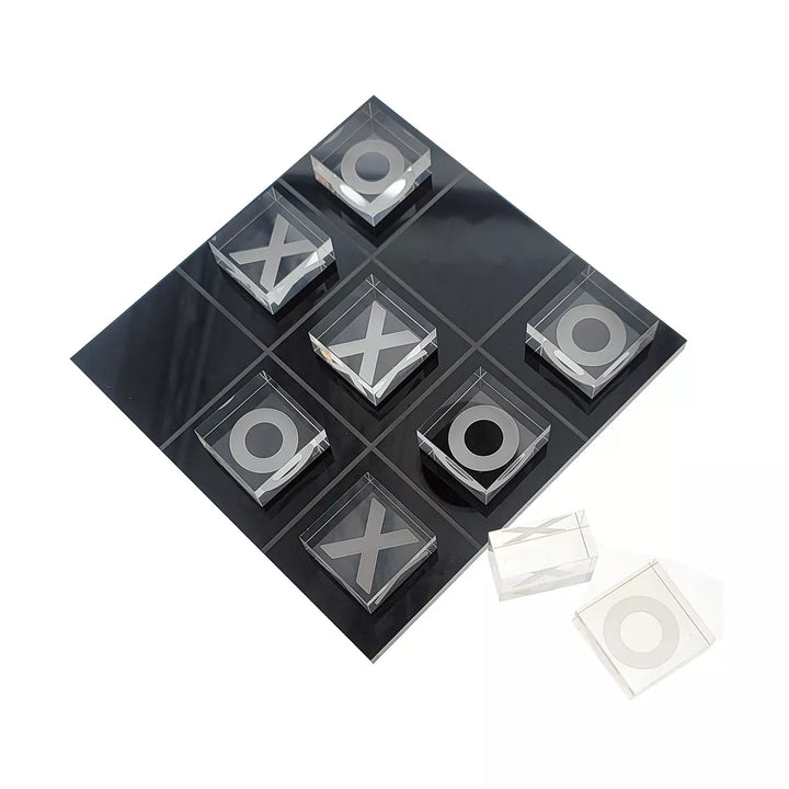 Ondisplay 3D Luxe Acrylic Tic Tac Toe Set (Black/Clear)