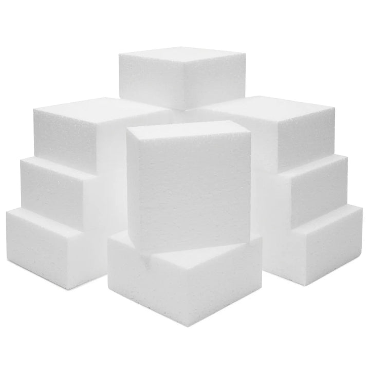 Juvale 12-Pack Foam Blocks for Crafts, Polystyrene Brick Rectangles for Sculpting, Floral Arrangements, White, 4 X 4 X 2 In