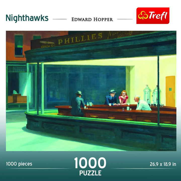 Trefl Nighthawks Jigsaw Puzzle - 1000Pc: Brain Exercise, Gender Neutral, Creative Thinking Theme