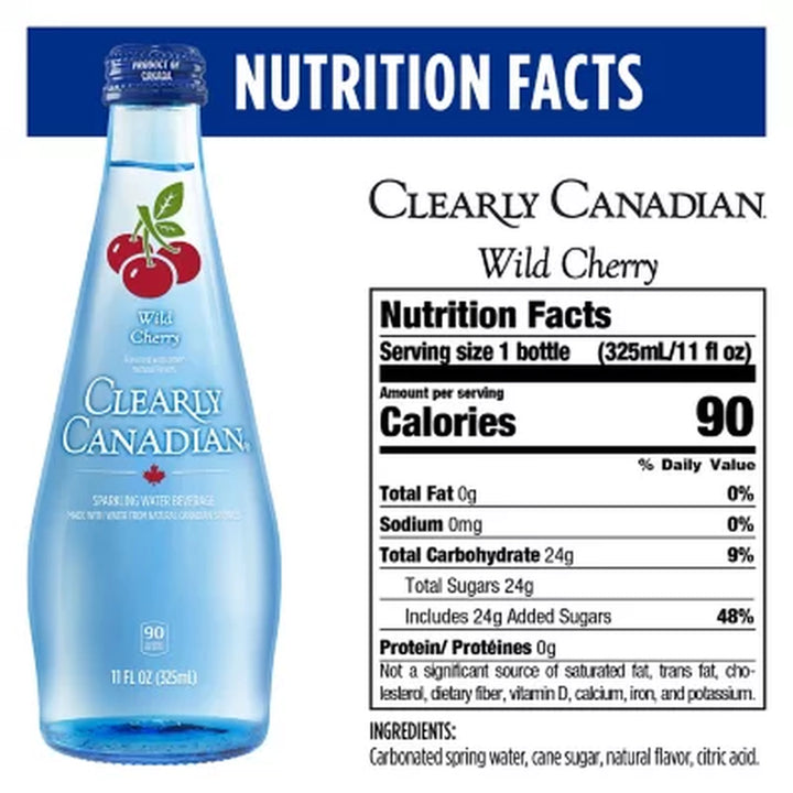 Clearly Canadian Variety Pack Sparkling Water, 11 Fl. Oz., 12 Pk.