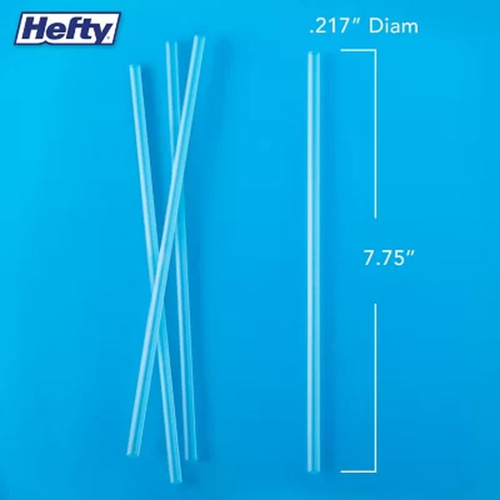 Hefty Jumbo Translucent Unwrapped Plastic Straws, 7.75" (2500 Ct.)