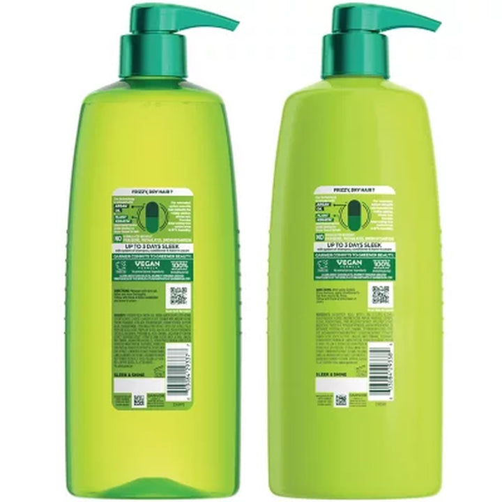 Garnier Fructis Sleek & Shine Smoothing Shampoo & Conditioner, 40 Fl. Oz., 2 Pk.