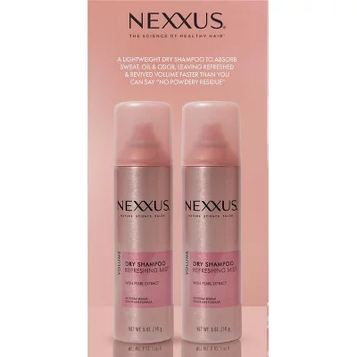 Nexxus Volume Dry Shampoo, Refreshing Mist, 5 Oz., 2 Pk.