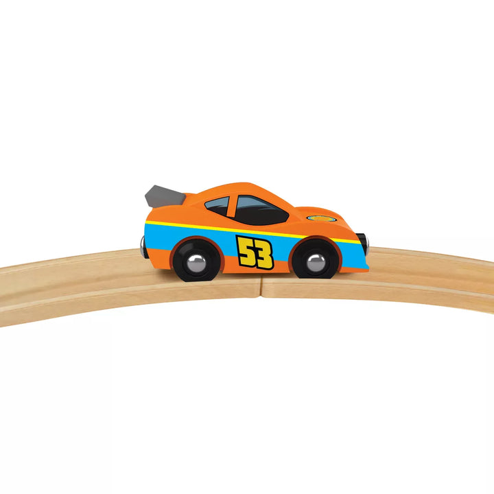 Masterpieces Officially Licensed NASCAR Wooden Toy Train Engine for Kids.