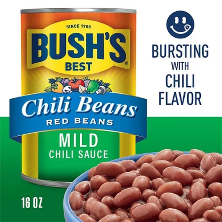 Bush'S Mild Red Chili Beans 16 Oz., 6 Pk.