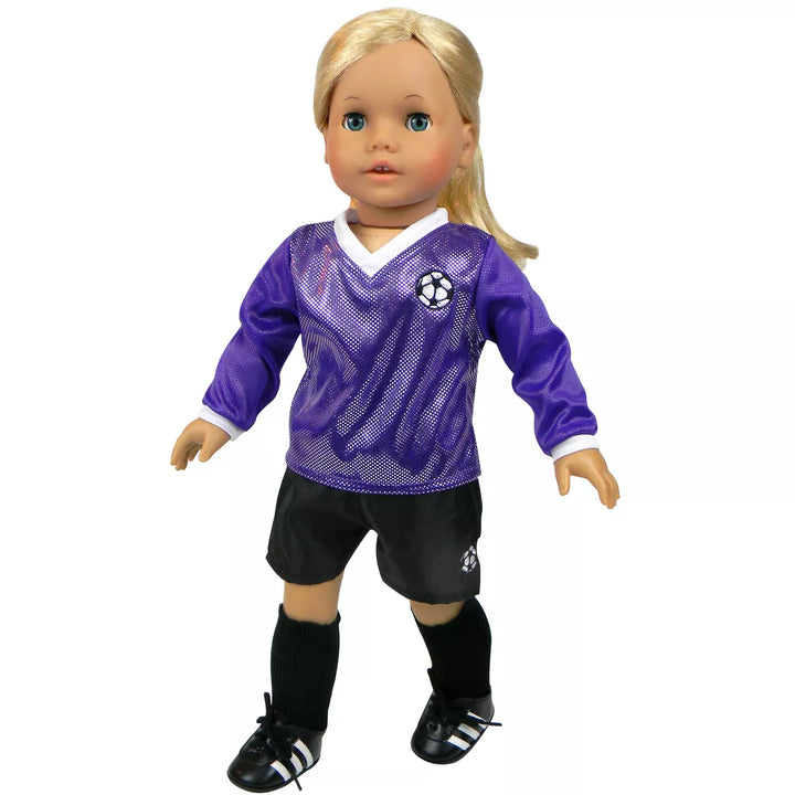 Sophia’S Doll Soccer Outfit 6-Piece Set with Ball for 18" Dolls