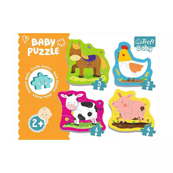 Trefl Animals on the Farm Jigsaw Puzzle: 8Pc, Toddler-Friendly, Large Pieces, Educational, Ages 1+