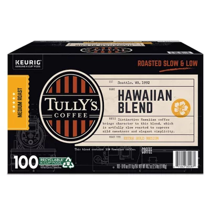 Tully'S Coffee K-Cup Pods, Hawaiian Blend (100 Ct.)