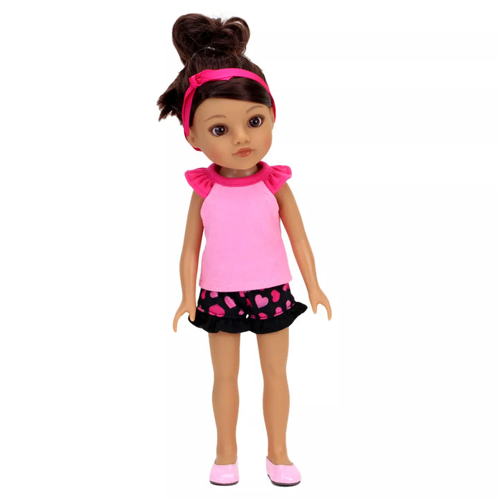 Sophia’S Dressy Pink Flats and White Sneakers for 14.5" Dolls