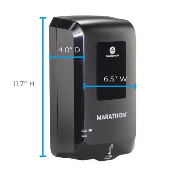 Marathon Automated Soap Dispenser, Black, 6.5”W X 4”D X 11.7”H