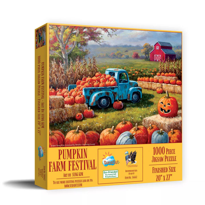 Sunsout Pumpkin Farm Festival 1000 Pc Halloween Jigsaw Puzzle 36662