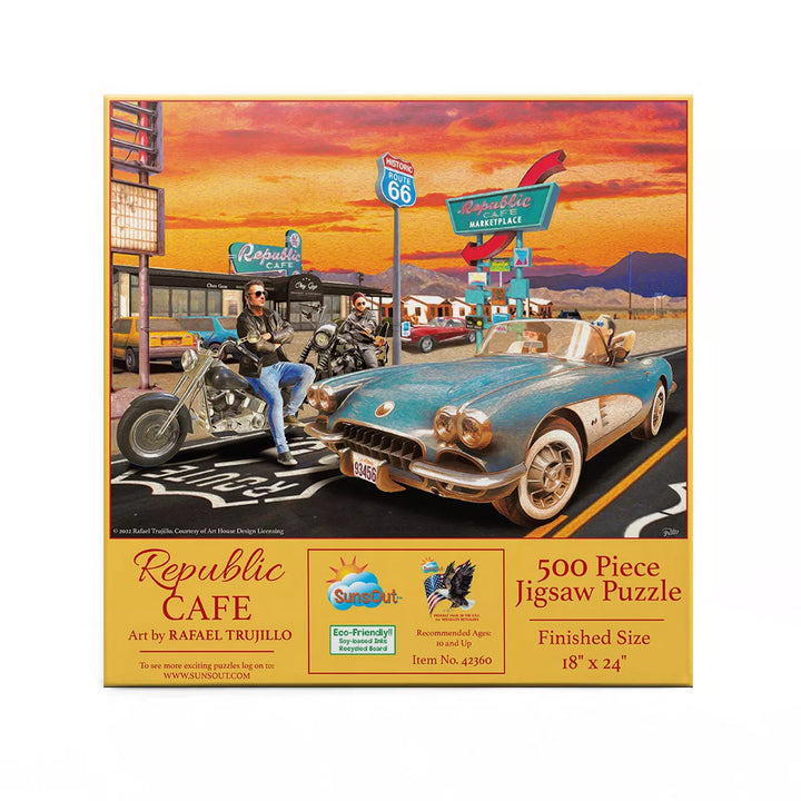 Sunsout Republic Cafe 500 Pc Jigsaw Puzzle 42360