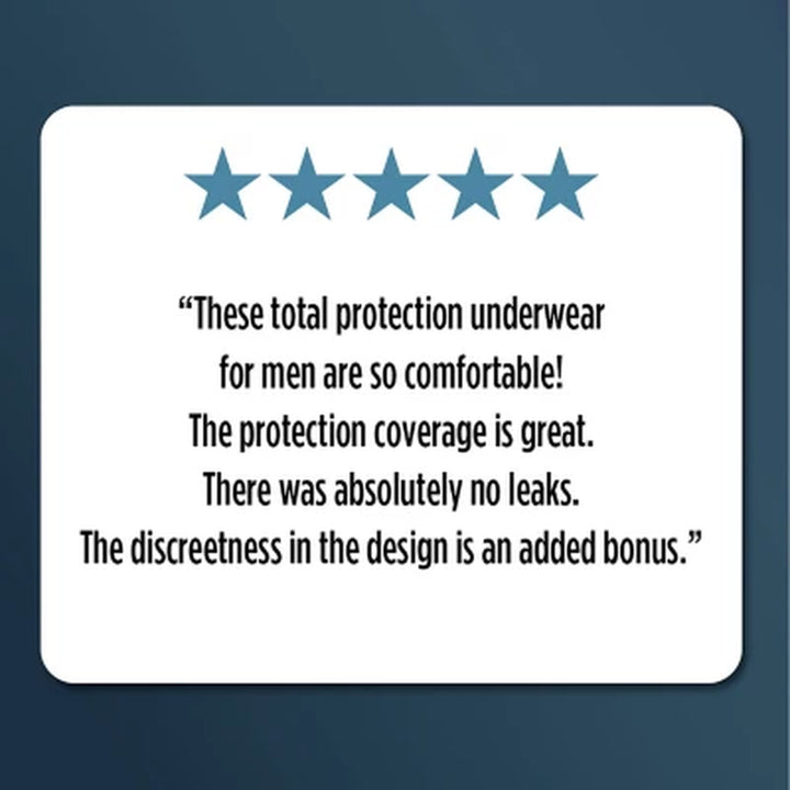 Member'S Mark Total Protection Incontinence Underwear for Men - Choose Your Size