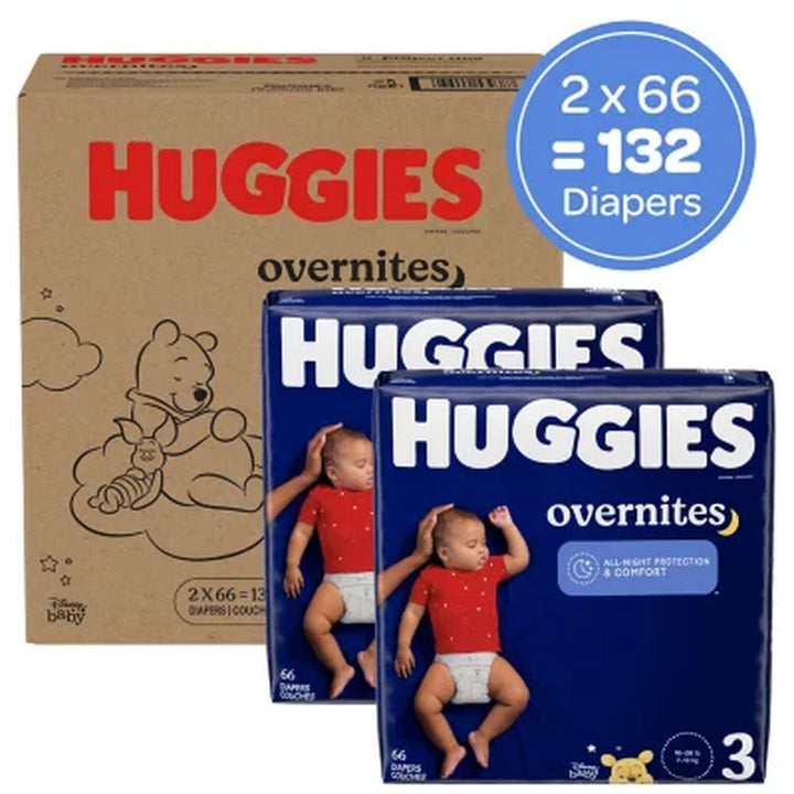 Huggies Overnites Nighttime Baby Diapers Sizes: 3-7