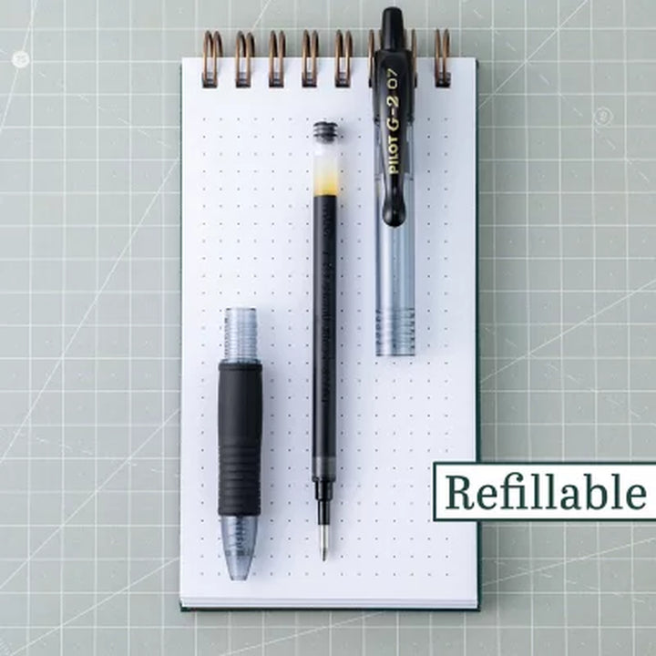 Pilot G2 Retractable Gel Pens, Fine 0.7Mm, Assorted, 16 Pack