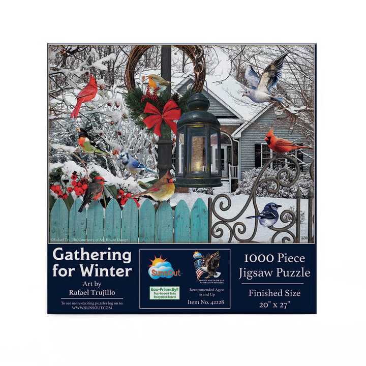 Sunsout Gathering for Winter 1000 Pc Christmas Jigsaw Puzzle 42228