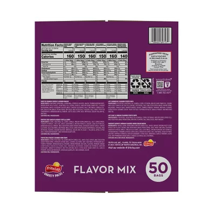 Frito-Lay Flavor Mix Chips and Snacks Variety Pack 50 Pk.