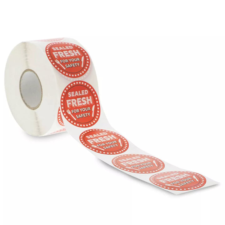 Stockroom plus 1000 Pieces Tamper Evident Labels for Food Delivery, Sealed Fresh for Your Safety Stickers, 2 In