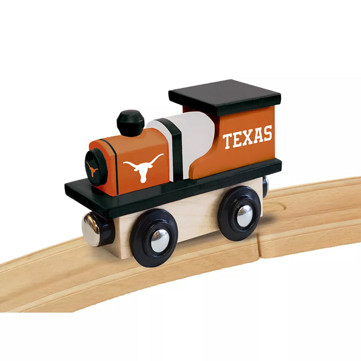 Masterpieces Officially Licensed NCAA Texas Longhorns Wooden Toy Train Engine for Kids.